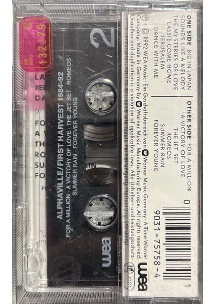 Kaset Alphaville First Harvest 1984-92 Kaset