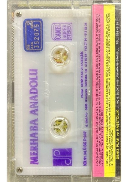 Kaset Merhaba Anadolu Seçme Türküler Kaset