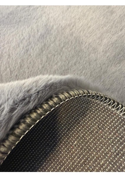 Tavşan Tüyü Gri Yumuşak Makinada Yıkanabilir Kaymaz Kalın Dekoratif Post Halı fiyatları