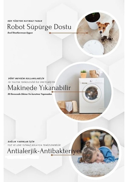 Tavşan Tüyü Gri Yumuşak Makinada Yıkanabilir Kaymaz Kalın Dekoratif Post Halı fırsatları