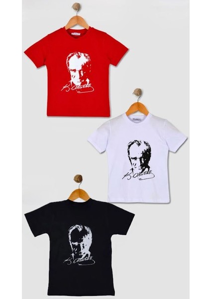 Atatürk Baskılı Kemal Atatürk Imzalı Tişört Tshirt Kız Erkek Çocuk fiyatları