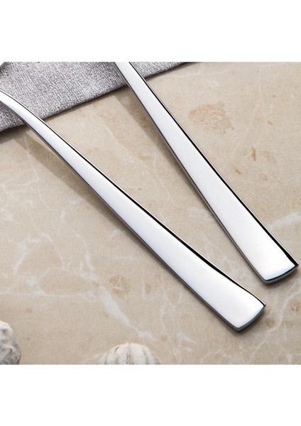 Luxury Can & Canan 12 Adet Sade Tatlı Çatal Kaşık Takımı 1 Adet