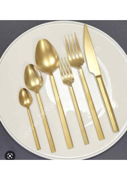 Luxury 36 Parça 6 Kişilik Kaşık Çatal Bıçak Takımı 1 Adet