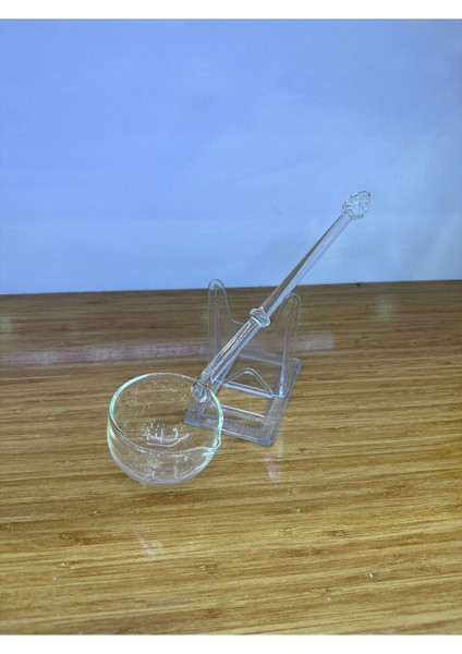 Luxury Kristal Borosilikat Isıya Dayanaklı Yemek Kepçesi Cam Kepçe 1 Adet