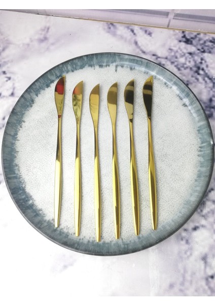 Luxury Gold Paslanmaz Çelik 18 Parça Yuvarlak Form Çatal Bıçak Kaşık Seti 1 Adet modelleri