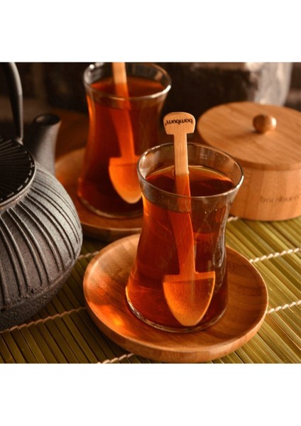 Luxury Magi Çay Kaşık - Bambu Çay Kaşığı 6 Lı 1 Adet