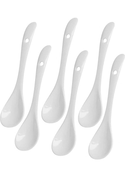 Luxury 12 Adet Beyaz Lüx Porselen Kaşık Mama Kaşığı Şeker Kaşığı Çay, Tatlı, Reçel Kahvaltılık Kaşık 12CM 1 Adet fiyatları
