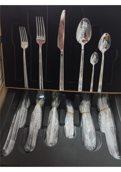 Luxury Çınar 72 Parça 12 Kişilik Çatal Kaşık Bıçak Seti 1 Adet