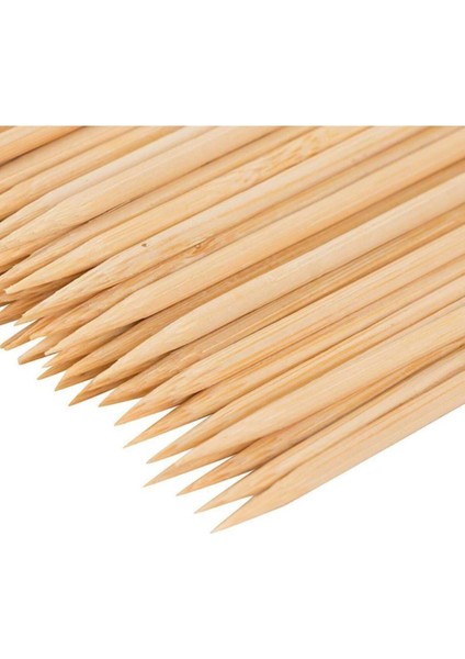 Luxury Oranj 25 cm 3 mm %100 Ağaç Bambu Çöp Şiş Kalın Çöp Şiş Tahta - 100 Adet 1 Adet
