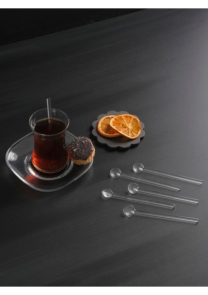 Luxury 6'lı Lüx Sade Cam Çay Kaşığı Seti 1 Adet fiyatları