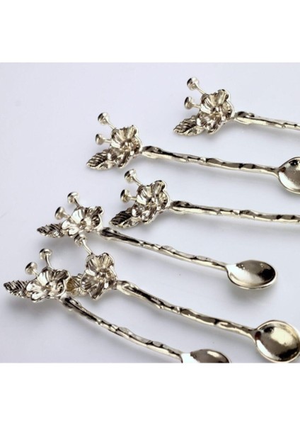 Luxury Japon Gülü6 Kişilik Çay Kaşığı Gümüş Kasık 1 Adet
