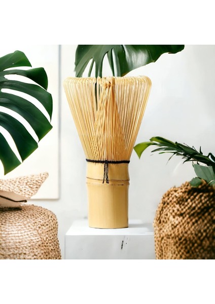 Luxury Bambu Whisk + Bambu Scoop ( Çayı Için El Yapımı Bambu Karıştırıcı ve Bambu Kaşık) 1 Adet