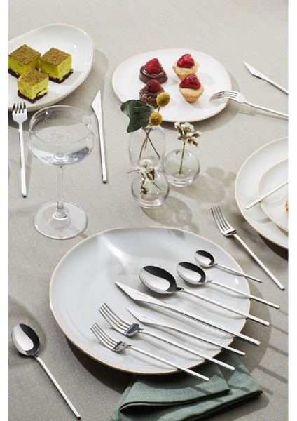 Luxury Look 316 Çelik 84 Parça 12 Kişilik Premium Çatal Kaşık Bıçak Seti Kutulu 1 Adet
