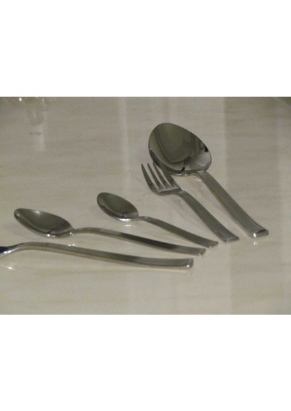 Luxury 60 Parça Kaşık Çatal Takımı 18/10 Çelik 60 Parça Kaşık Çatal Seti 12 Kişilik 1 Adet