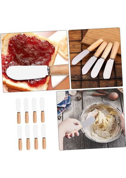 Luxury Bambu Saplı Lüx 6 Adet Tereyağı Bal Reçel Bıçağı 12 Cm. 1 Adet