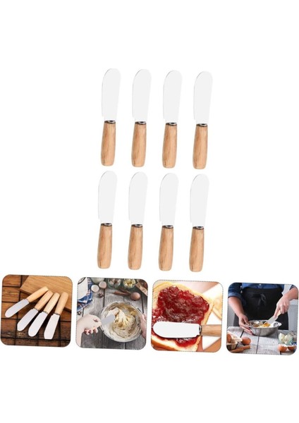 Luxury Bambu Saplı Lüx 6 Adet Tereyağı Bal Reçel Bıçağı 12 Cm. 1 Adet