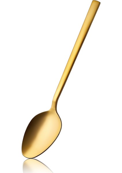 Luxury Klas Titanyum Mat Gold 6 Adet Tatlı Kaşığı 18/10 Paslanmaz Çelik 2,5 mm 1 Adet