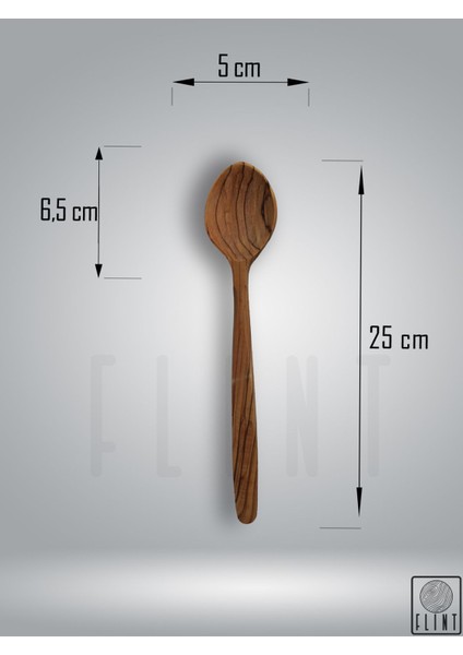 Luxury Zeytin Ağacı El Yapımı Tahta Ahşap Kaşık Mutfak Yemek Kaşığı 25CM 1 Adet