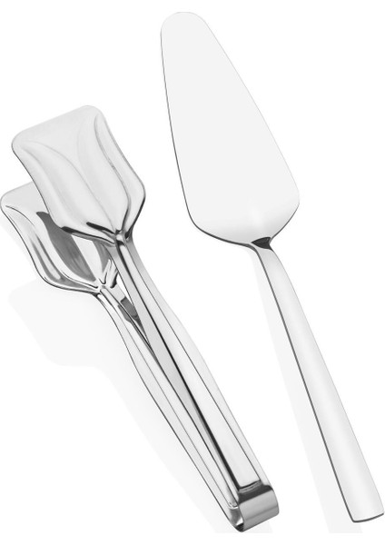 Luxury Pasta Maşa-Sunum Spatula Servis Seti 2'li 18/10 1 Adet