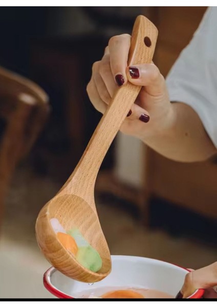 Luxury Doğal Bambu Ahşap Çorba Yemek Kepçesi 1 Adet fiyatları