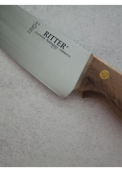 Luxury Rıtter Ceviz Sap Santoku Şef Bıçağı 16CM 1 Adet