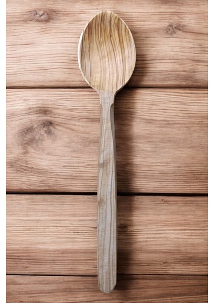 Luxury 29 cm Zeytin Kaşık, Zeytin Ağacı El Yapımı Kaşık, Çeyizlik Kaşık Set, Ahşap Kaşık 1 Adet