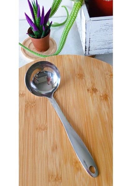 Luxury Paslanmaz Çelik Sofra, Çorba Kepçesi, 27 cm 1 Adet 1 Adet