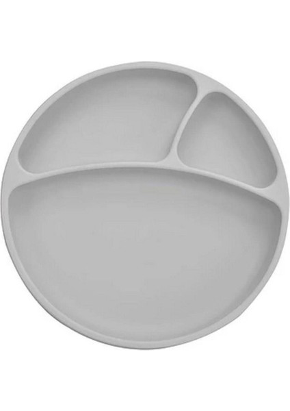 Luxury Silikon Tabak Vakum Tabanlı Porsiyon Powder Grey Gri 1 Adet