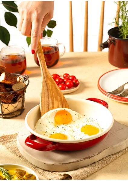 Luxury Zeytin Ağacı El Yapımı 3 Parça Tahta Kaşık Spatula Seti Büyük Boy 1 Adet