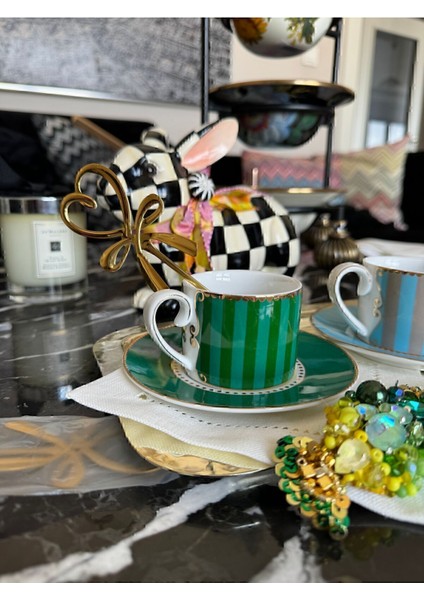 Luxury 1 Adet Kalpli Nescafe Kahve Kaşığı Gold Kalp Kaşık (Titanyum Kaplama) 1 Adet