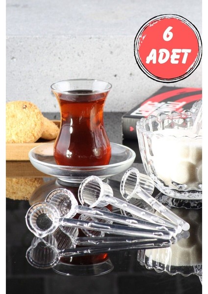 Luxury 6 Adet Mika Origami Şekilli Kristal Şeker Baharat Kaşığı Reçel Kaşığı 16CM 1 Adet