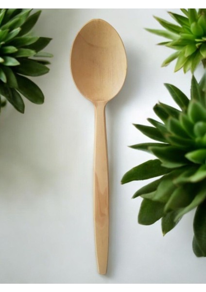 Luxury 27 cm 1 Adet Hakiki Şimşir Kaşık, Şimşir Yemek Kaşığı 1 Adet