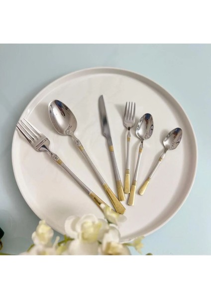 Luxury Saray Gold 12 Kişilik 72 Parça Çatal & Bıçak & Kaşık Takımı 1 Adet modelleri