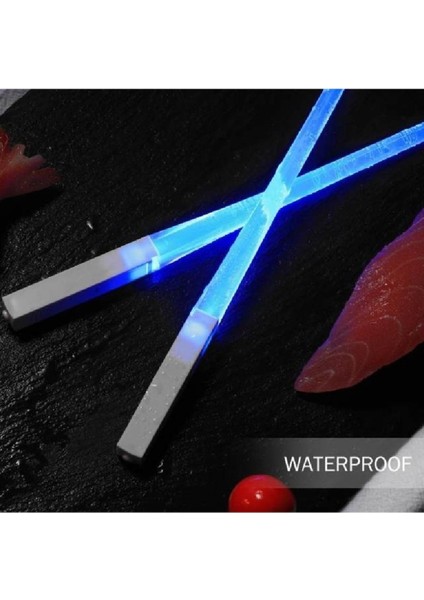 Luxury LED Chopstick - Işıklı Çin Çubuğu - Mavi 1 Adet