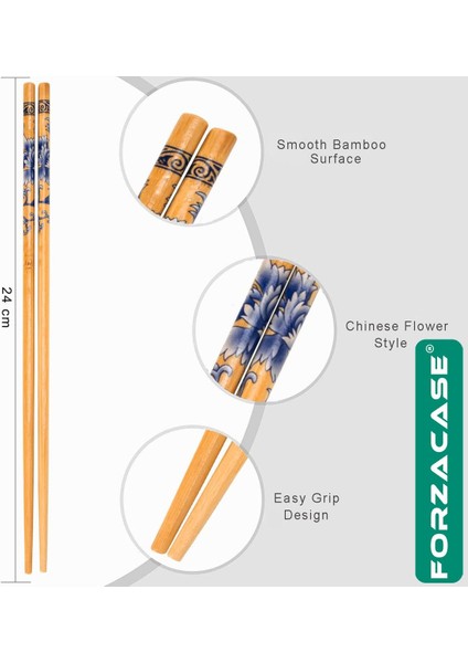 Luxury Çok Kullanımlık Bambu Çin Çubuğu Chopsticks 24 cm 4 Adet - FC928 1 Adet fiyatları