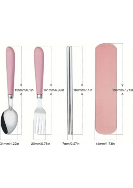 Luxury Çocuklar Için Çatal Kaşık Chopstick Yeş 1 Adet