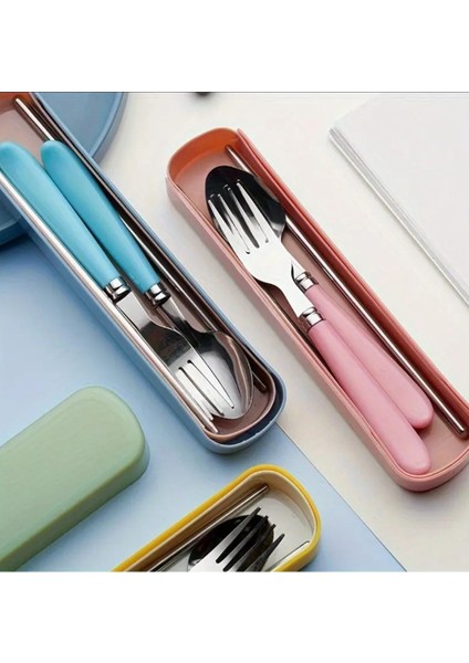 Luxury Çocuklar Için Çatal Kaşık Chopstick Yeş 1 Adet
