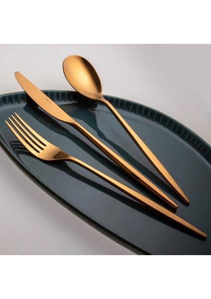 Luxury 5800 Apollo Titanyum Bronz 12 Kişilik 84 Parça Çatal Kaşık Bıçak Takımı 500.01.01.7844 1 Adet