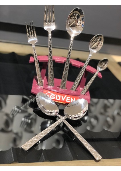 Luxury Köşem 12 Kişilik Çatal Kaşık Seti 1 Adet