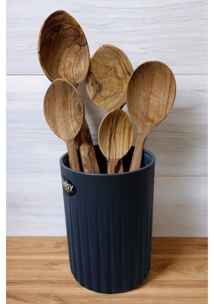 Luxury 31 cm Zeytin Kaşık, Zeytin Ağacı El Yapımı Kaşık, Çeyizlik Kaşık Set, Ahşap Kaşık 1 Adet