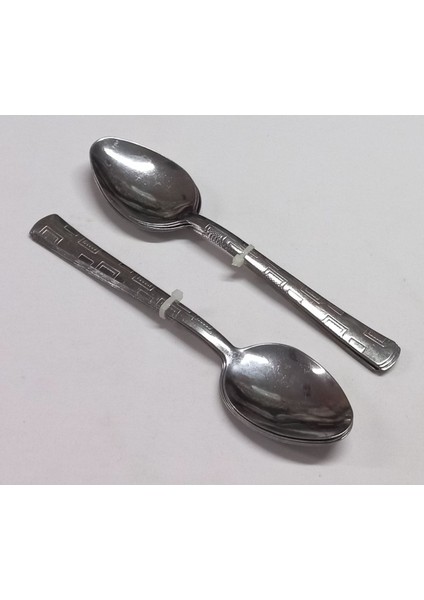 Luxury Gül Çelik / 12 Adet (Ikinci Kalite) Yemek Kaşığı Uzunluk 19 Ağız 4.5 cm 1 Adet