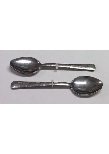 Luxury Gül Çelik / 12 Adet (Ikinci Kalite) Yemek Kaşığı Uzunluk 19 Ağız 4.5 cm 1 Adet