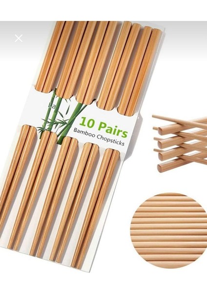 Luxury Ahşap Çin Yemek Çubuğu Chopstick 20 Parça 10 Çift 1 Adet