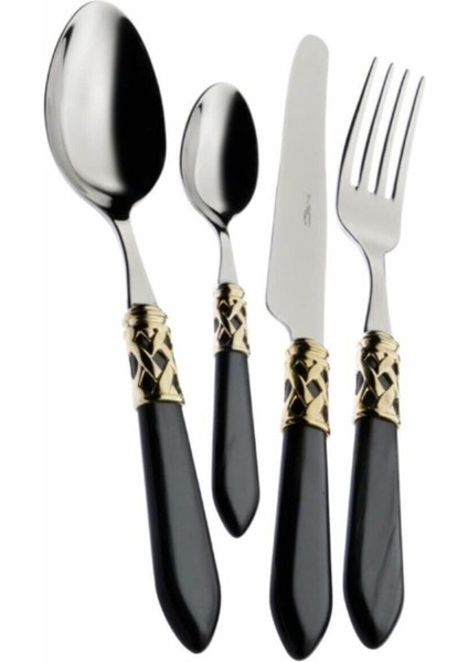 Luxury Aladdin Siyah Gold 75 Parça Çkb Seti 1 Adet