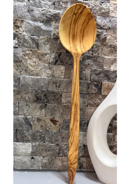 Luxury Arin Homteks Den Zeytin Ağaçından El Yapımı 1 Parça Tahta Kaşık Doldurma Kaşığı (G: 7cm U: 29CM ) 1 Adet