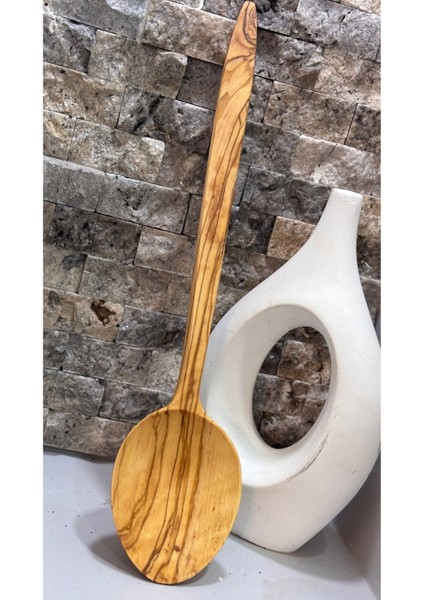 Luxury Arin Homteks Den Zeytin Ağaçından El Yapımı 1 Parça Tahta Kaşık Doldurma Kaşığı (G: 7cm U: 29CM ) 1 Adet