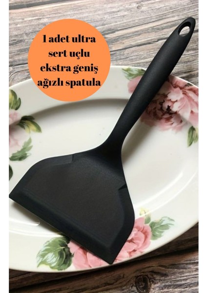 Luxury Ultra Sert Uçlu Ekstra Geniş Ağızlı Balık Spatula Kaşığı, Börek Bazlama Spatulası 1 Adet