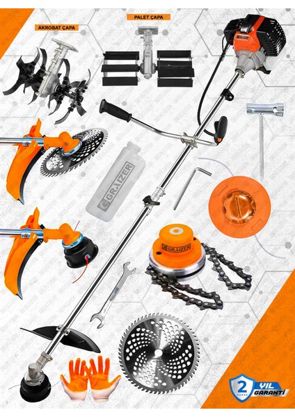 Alman Gta-20 Hpx Yan Tipi Benzinli Motorlu Ot Çalı Tırpanı Çim Biçme Makinesi Tırpan Çift Çapali fiyatları