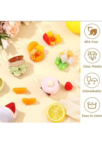 Luxury Sunumluk & Ikramlık & Kahve Yanı & Damla Kaşık Şeffaf 12 Adet 1 Adet