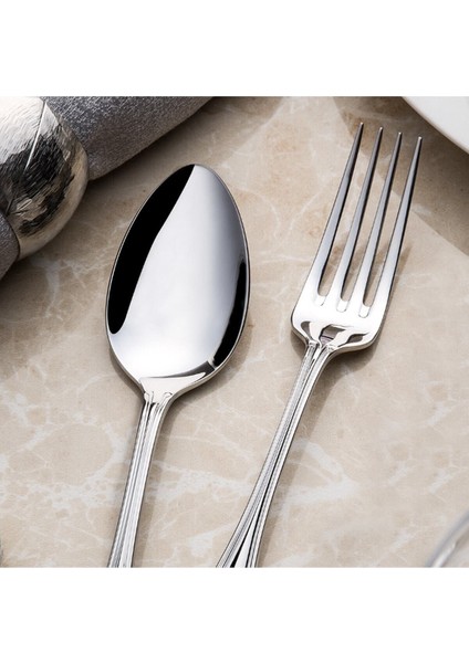 Luxury Std Lalezar Sade 30 Parça Küçük Aile Takımı Bıçaksız Klasik 1 Adet